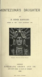 Front cover of Montezuma's daughter by H. Rider Haggard