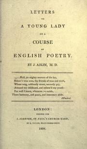 Front cover of Letters to a young lady on a course of English poetry by John Aikin