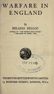 Front cover of Warfare in England by Hilaire Belloc