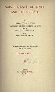 Front cover of S. Francesco d'Assisi e la sua leggenda by Nino Tamassia