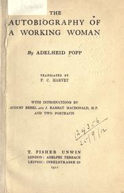 Cover of Jugendgeschichte einer Arbeiterin by Adelheid Popp