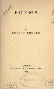 Cover of Poems by Brooke, Rupert