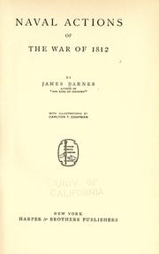 Front cover of Naval actions of the War of 1812 by James Barnes