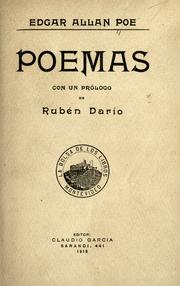 Front cover of Poemas [29 poems] by Edgar Allan Poe