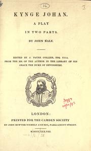 Front cover of Kynge Johan, a play in two parts by Bale, John