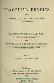 Front cover of Practical physics for schools and the junior students of colleges by Balfour Stewart