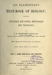 Cover of An elementary text-book of biology, comprising vegetable and animal morphology and physiology by J. R. Ainsworth Davis