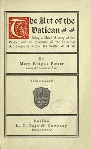Front cover of The art of the Vatican by Mary Knight Potter