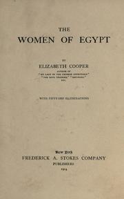 Cover of The women of Egypt by Elizabeth Cooper