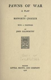 Front cover of Pawns of war by Crocker, Bosworth pseud.