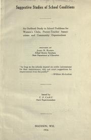 Cover of Suggestive studies of school conditions by Wisconsin. Dept. of Public Instruction.