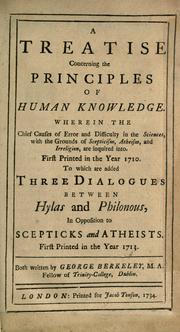 Front cover of A Treatise Concerning the Principles of Human Knowledge by Alfred Klemmt