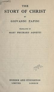 Front cover of Storia di Cristo by Papini, Giovanni