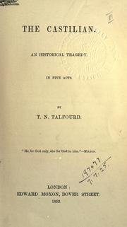 Front cover of The Castilian by Thomas Noon Talfourd