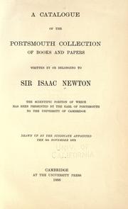 Front cover of A catalogue of the Portsmouth collection of books and papers written by or belonging to Sir Isaac Newton by John Conduitt