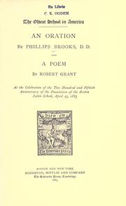 Front cover of The oldest school in America by Boston Latin School (Mass.)