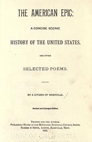 Cover of The American epic by Drummond Welburn