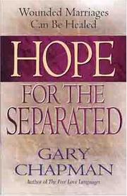 Cover of Hope for the separated by Gary D. Chapman