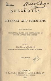 Front cover of Anecdotes literary and scientific by William Keddie