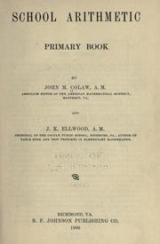 Cover of School arithmetic by John M. Colaw
