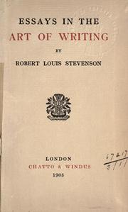 Front cover of Essays in the art of writing by Robert Louis Stevenson