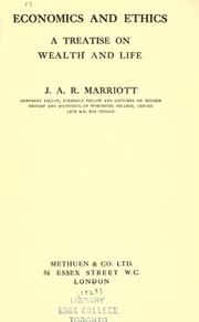 Front cover of Economics and ethics by Marriott, J. A. R. Sir