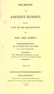 Front cover of The history of ancient Europe by Russell, William