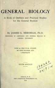 Cover of General biology by Needham, James G.