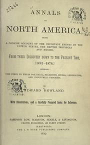 Front cover of Annals of North America by Edward Howland