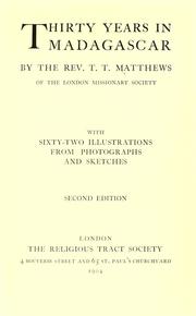 Front cover of Thirty years in Madagascar by Thomas Trotter Matthews