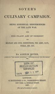 Cover of Soyer's culinary campaign by Alexis Soyer
