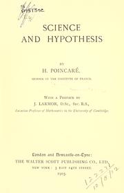 Front cover of La science et l'hypothèse by Henri Poincaré