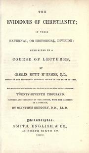 Front cover of The evidences of Christianity by Charles Pettit McIlvaine