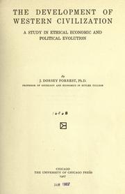 Front cover of The development of western civilization by Jacob Dorsey Forrest