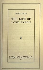 Front cover of The life of Lord Byron by John Galt