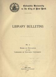 Front cover of Books on education in the libraries of Columbia University by Columbia University. Libraries.