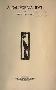 Front cover of A California idyl by Ernest McGaffey