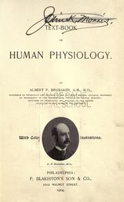 Front cover of A text-book of human physiology by Brubaker, Albert Philson