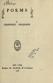 Cover of Poems by Geoffrey Dearmer