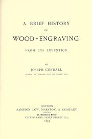 Cover of A brief history of wood-engraving from its invention by Joseph Cundall