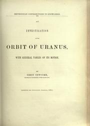 Front cover of An investigation of the orbit of Uranus by Simon Newcomb