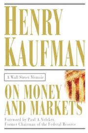 Cover of On Money and Markets by Henry Kaufman
