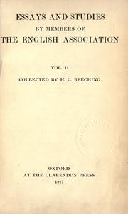 Cover of Essays and studies by members of the English Association by English Association.