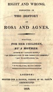 Cover of Right and wrong by Maria Elizabeth Budden