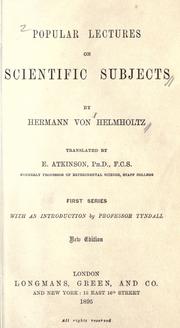 Front cover of Populäre wissenschaftliche Vorträge by Hermann von Helmholtz