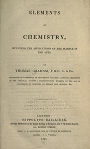 Front cover of Elements of chemistry by Graham, Thomas