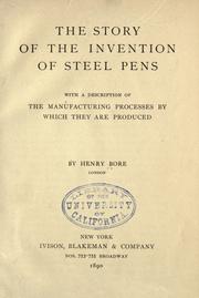 Front cover of The story of the invention of steel pens by Henry Bore