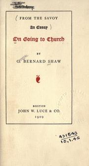 Front cover of On Going to Church by George Bernard Shaw