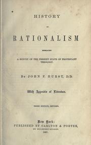 Front cover of History of rationalism by J. F. Hurst