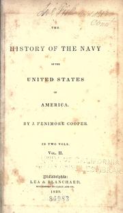 Cover of The history of the Navy of the United States of America by James Fenimore Cooper